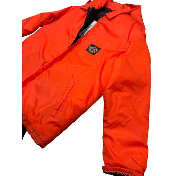 Stearns fisherman floatation aid type 3 pfd jacket adult Large neon orange - Picture 6 of 7